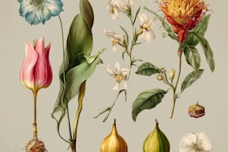 create custom floral and botanical artwork