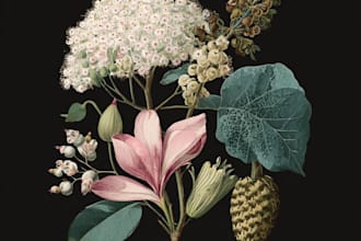 design professional botanical illustrations and floral art