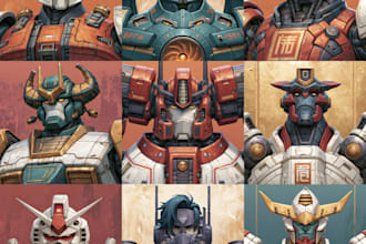 draw your mecha robot fanart or original in digital artwork