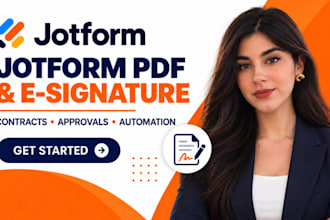 create jotform PDF document e signature contract form and approval workflow
