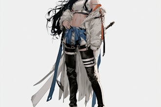 paint illustration anime character art