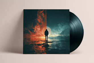 design a professional album cover illustration