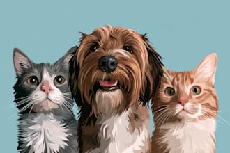 create a custom animal vector illustration professionally