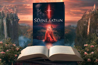 design stunning fantasy book cover art book design, e book