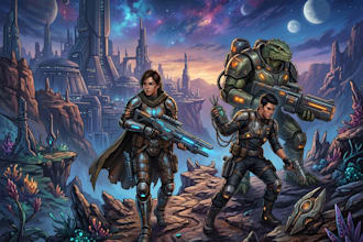 sci fi character illustration or sci fi character