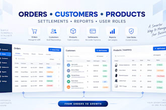 build a custom order management system and admin dashboard