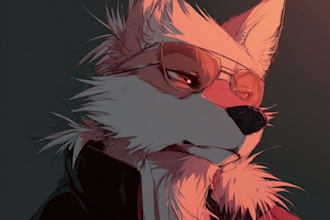 draw furry art, fursona, anthro character and furry oc