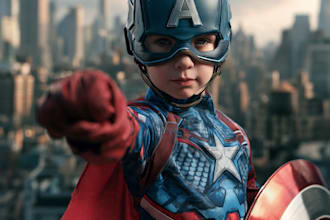 make your children to be realistic super hero style use