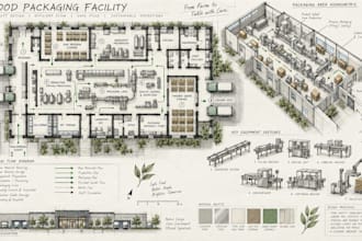 design food processing facility layout in cad