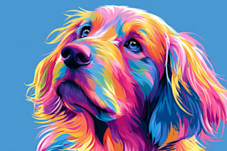 create custom animal pop art and pet portraits for you