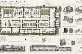 design warehouse and factory layout in cad