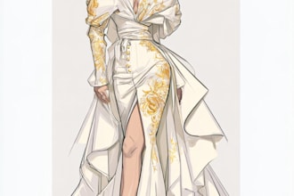 make gorgeous detailed fashion illustration and tech drawing