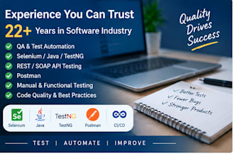 test your website, API, and software for bugs and quality