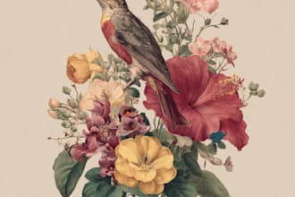 do a botanical illustration art