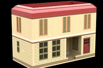 do 3d lego house design,lego building set with xml partlist and pdf instruction