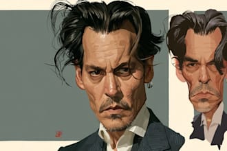 design a professional custom caricature illustration