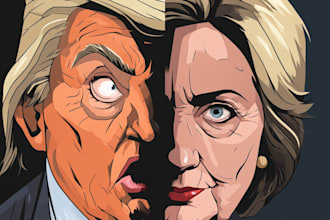 do a political or satirical cartoon