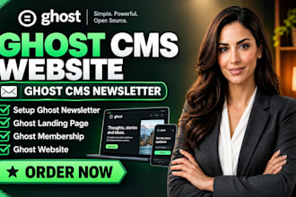 build ghost cms website setup ghost blog customize ghost theme and newsletter