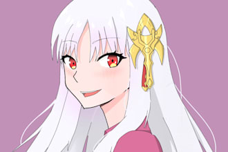 draw anime girls, fanart, and original characters
