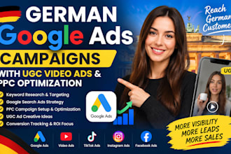 run german google ads campaigns with ugc video  PPC optimization socialmedia ads