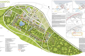 design facility map, wayfinding, campus map and visitor map