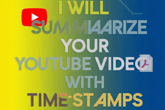 summarize your youtube video with key points and timestamps