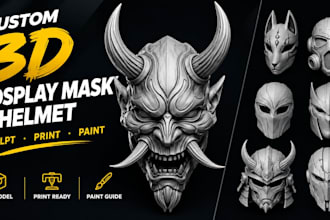 sculpt 3d mask 3d helmet cosplay mask armor design helmet 3d print paint mask
