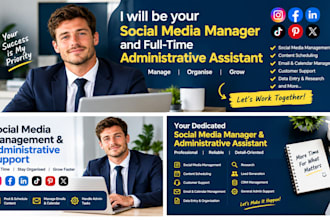 be your social media manager and full time administrative assistant