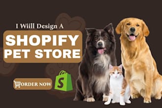design, redesign shopify pet store, pet website, pet store, pet care