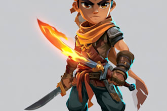 design 2d game character or 2d game character animation