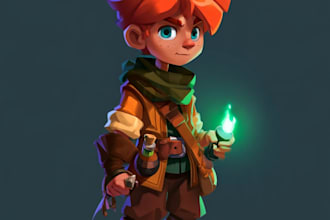 draw 2d game character or 2d game