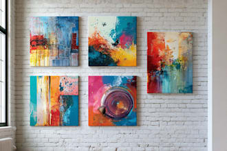 abstract painting art or color abstract art