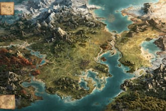 illustrate a creative vector map