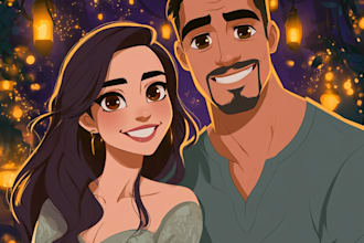 draw your cute pet into disney cartoon portrait style