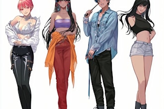 make a anime character art