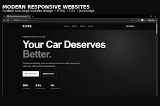 build a modern responsive one page website