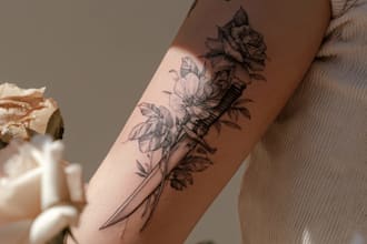 design a custom fine line or dark tattoo art
