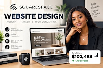design or redesign your squarespace website development or squarespace store