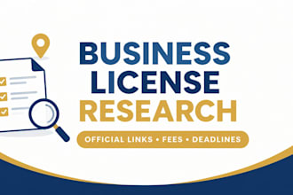 research city county business licenses for your US business