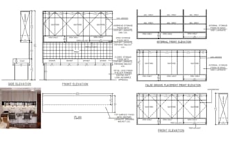do interior millwork project,design custom TV units,wall paneling system drawing
