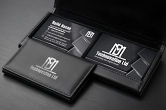 design a professional business card and business card mockup