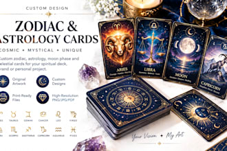 design custom zodiac and astrology cards for your spiritual deck
