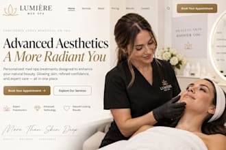 design squarespace med spa aesthetic clinic booking website