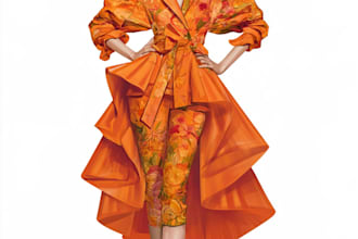 create realistic fashion illustrations and clothing sketches