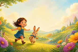 create children picture book illustration and book cover