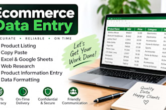 do ecommerce data entry and product listing