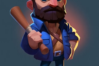 create 2d game character using spine