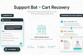 set up shopify ai support chatbot and abandoned cart automation