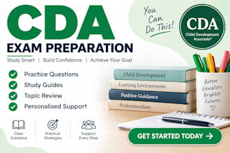 provide cda e xam preparation, practice questions and study support