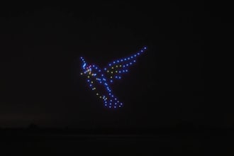 create 3d drone show animation, drone animation, 3d drone show, logo animation